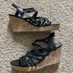 Black 3” wedges! Moderately worn.